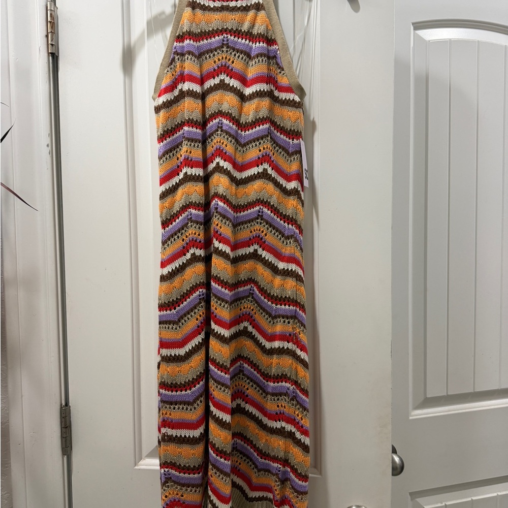 SO Multicolor Chevron Maxi Dress